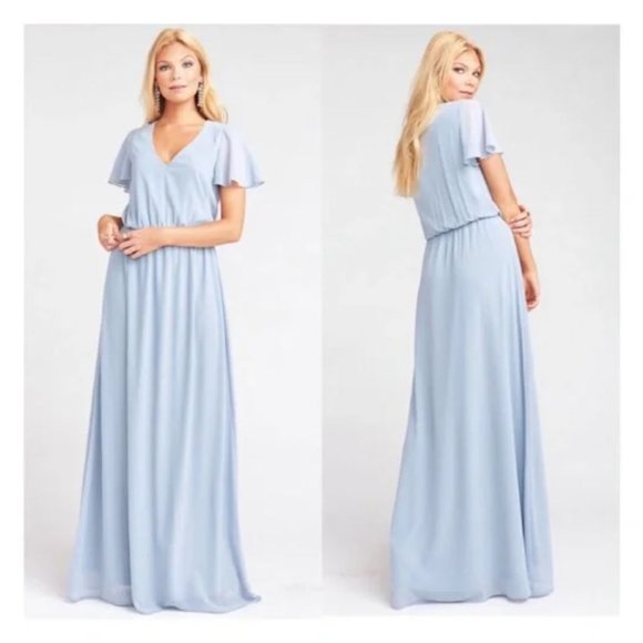 michelle flutter maxi dress